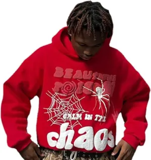 2024 Autumn/Winter Spider Web Hip Hop Hooded Hoodie for Men and Women Y2k Hoodie Matching Hoodies for Couples