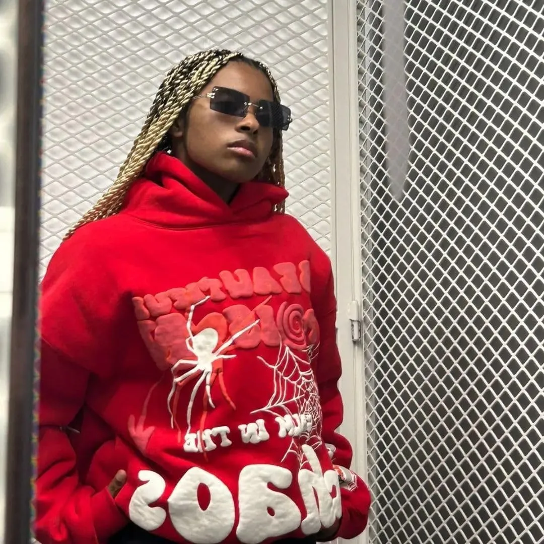 2024 Autumn/Winter Spider Web Hip Hop Hooded Hoodie for Men and Women Y2k Hoodie Matching Hoodies for Couples