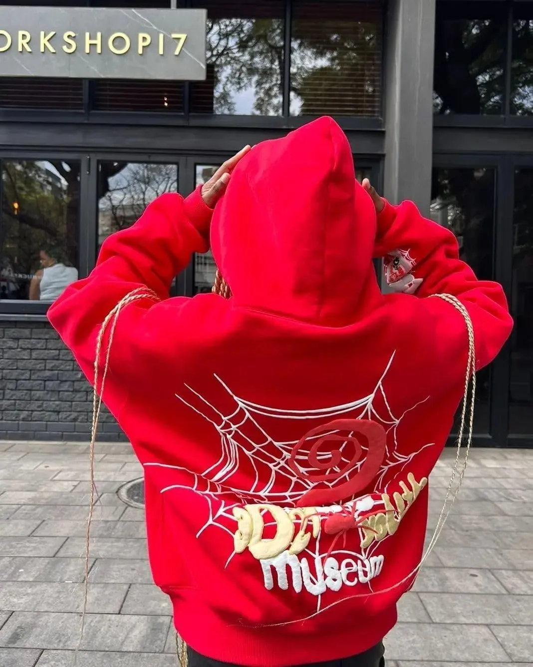 2024 Autumn/Winter Spider Web Hip Hop Hooded Hoodie for Men and Women Y2k Hoodie Matching Hoodies for Couples