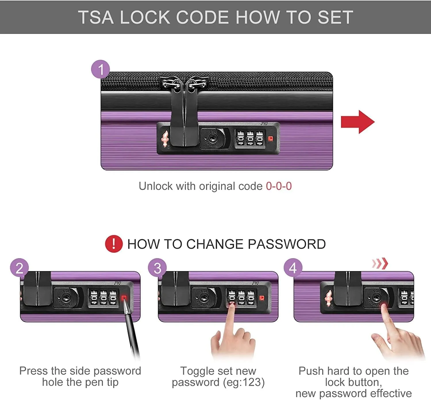 24 Inch Luggage, Lightweight ABS PC Hard Shell Suitcases with TSA Lock, 24 Inch Checked Luggage with Spinner Wheels (Futuristic Purple)