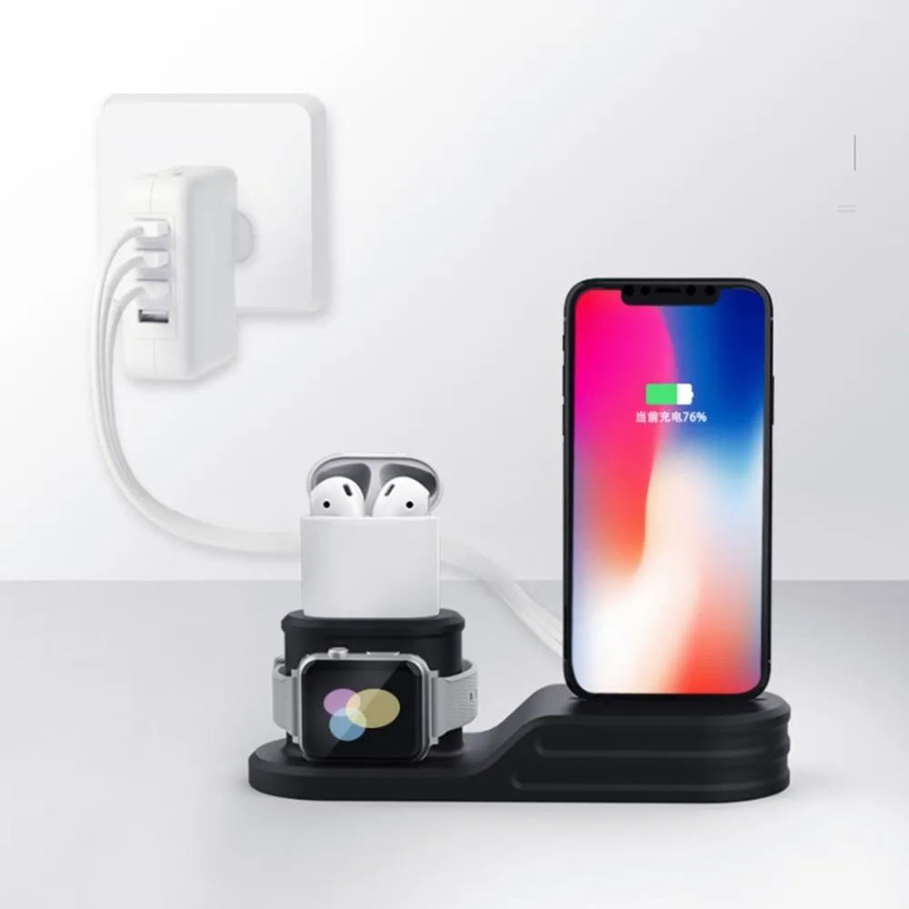 3 in 1 Charging Stand For Apple watch Series 6 5 4 Band Charger Support Station Airpods iPhone X 8 plus 7 6 watch Accessories |Watchbands|