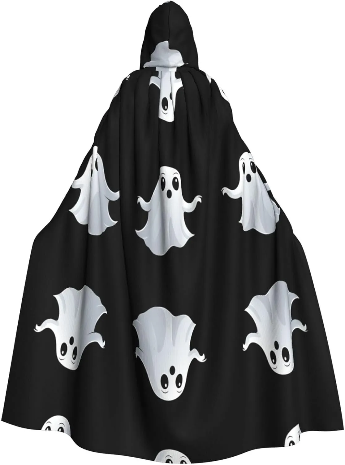A clever and weird elf Printed aldult Halloween Hooded Cloak for men and womenused for parties prom