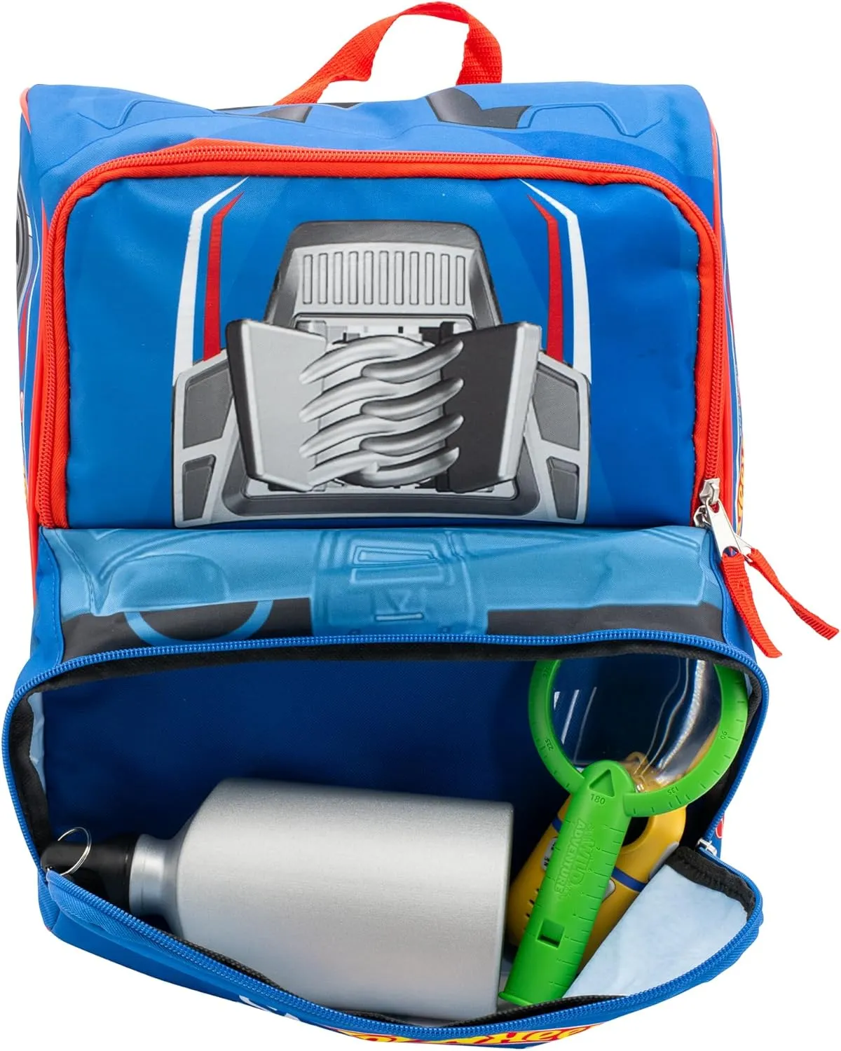 AI ACCESSORY INNOVATIONS Hot Wheels Blue Sneddon #25 Twinduction Race Car Shaped 14 Mini Backpack, Kids School Bag, Blue