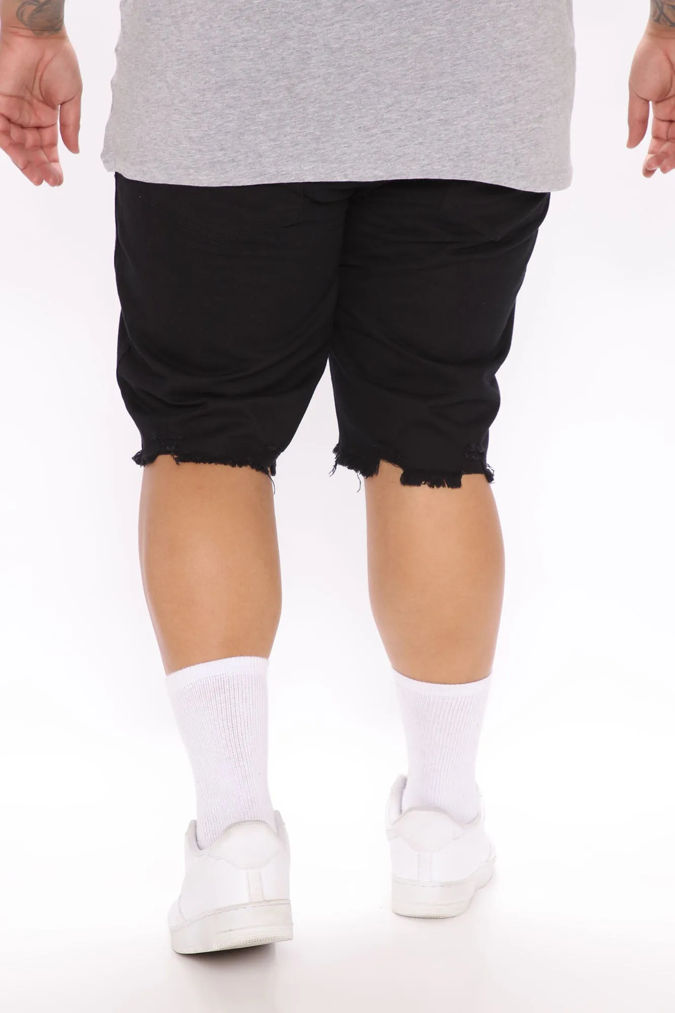 All Tied Up Distressed Short - Black