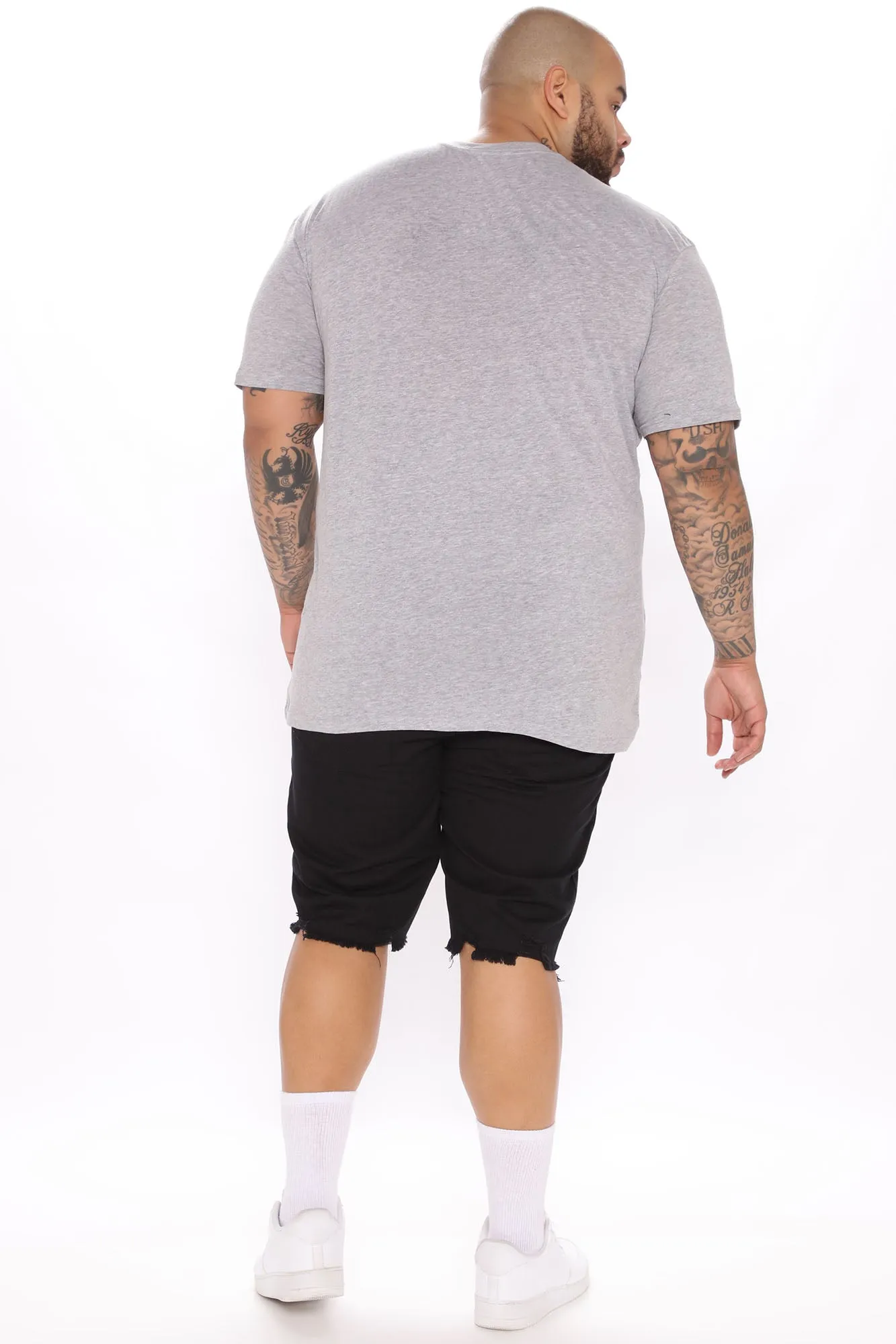 All Tied Up Distressed Short - Black