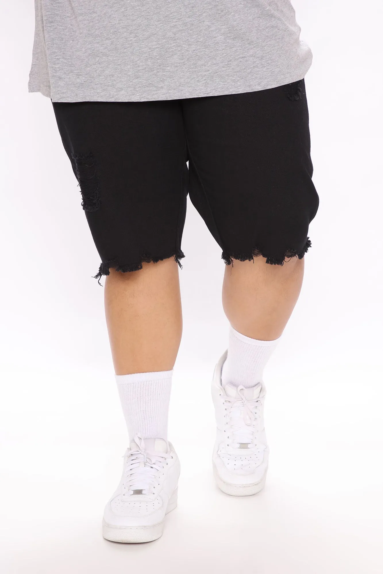 All Tied Up Distressed Short - Black