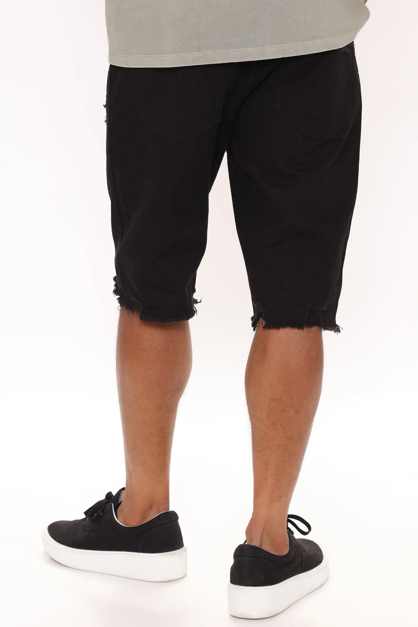 All Tied Up Distressed Short - Black