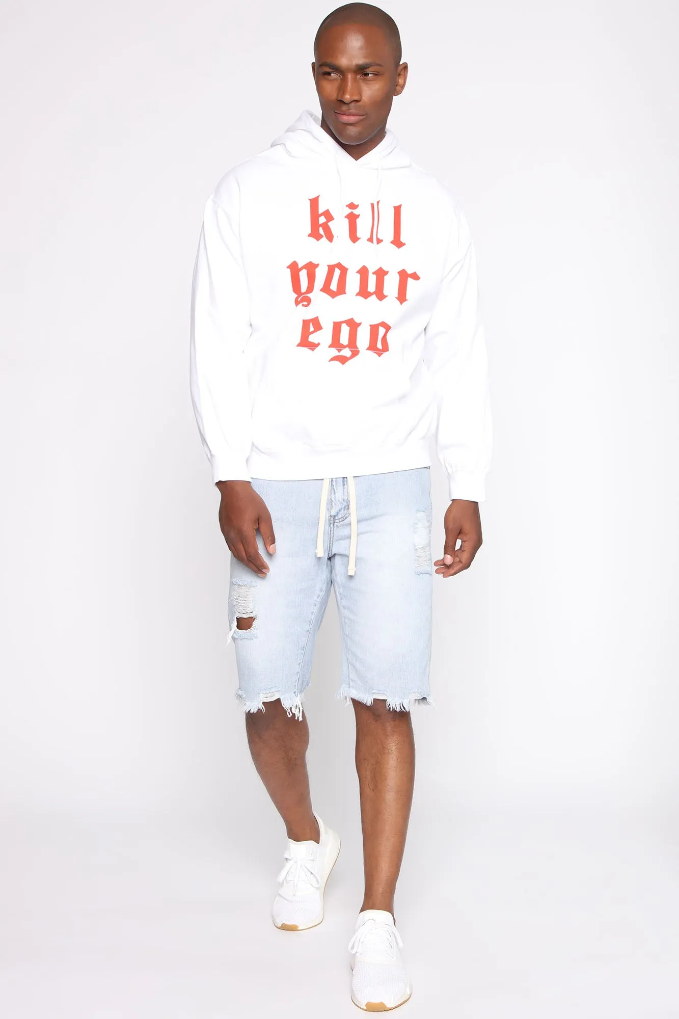 All Tied Up Distressed Short - Light Wash