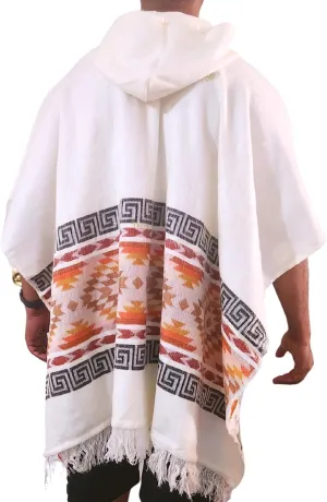 Alpaca Wool Poncho Hooded - Lightweight, Breathable, Hypoallergenic and Non-Itchy. Warm and Soft Wool Poncho