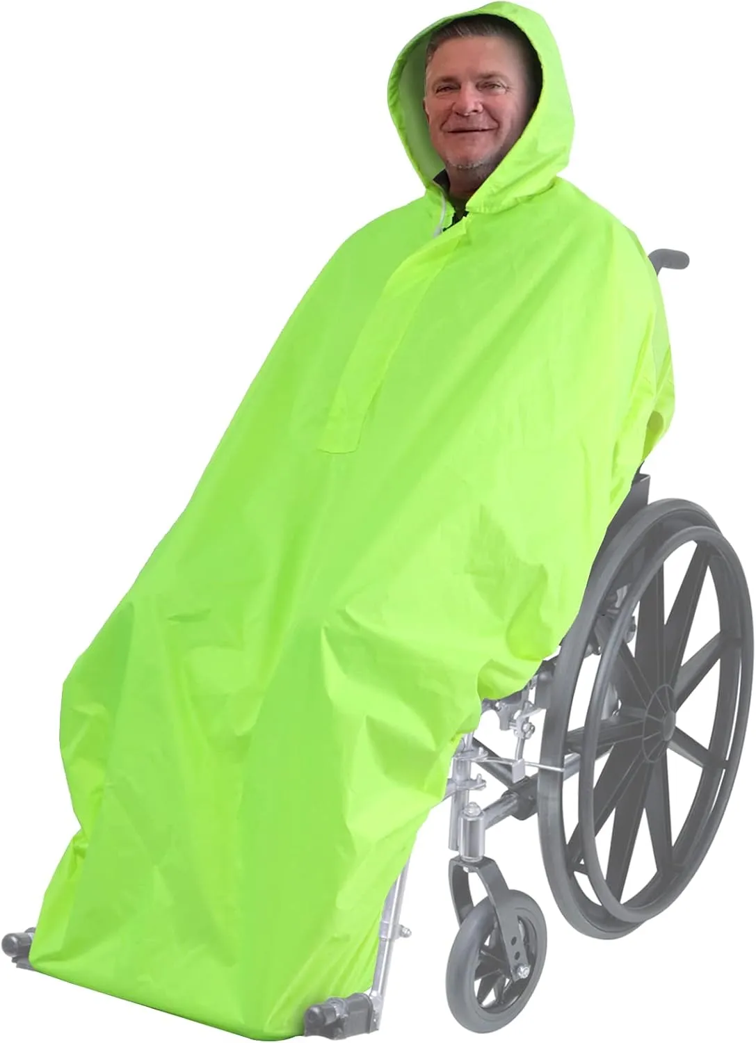 ANYOO Wheelchair Waterproof Poncho with Hood Reusable Cover Lightweight Poncho Cloak perfect for Adult
