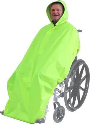 ANYOO Wheelchair Waterproof Poncho with Hood Reusable Cover Lightweight Poncho Cloak perfect for Adult