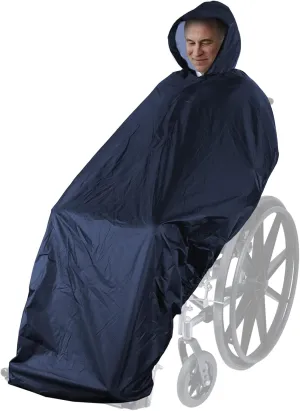 ANYOO Wheelchair Waterproof Poncho with Hood Reusable Cover Lightweight Poncho Cloak perfect for Adult