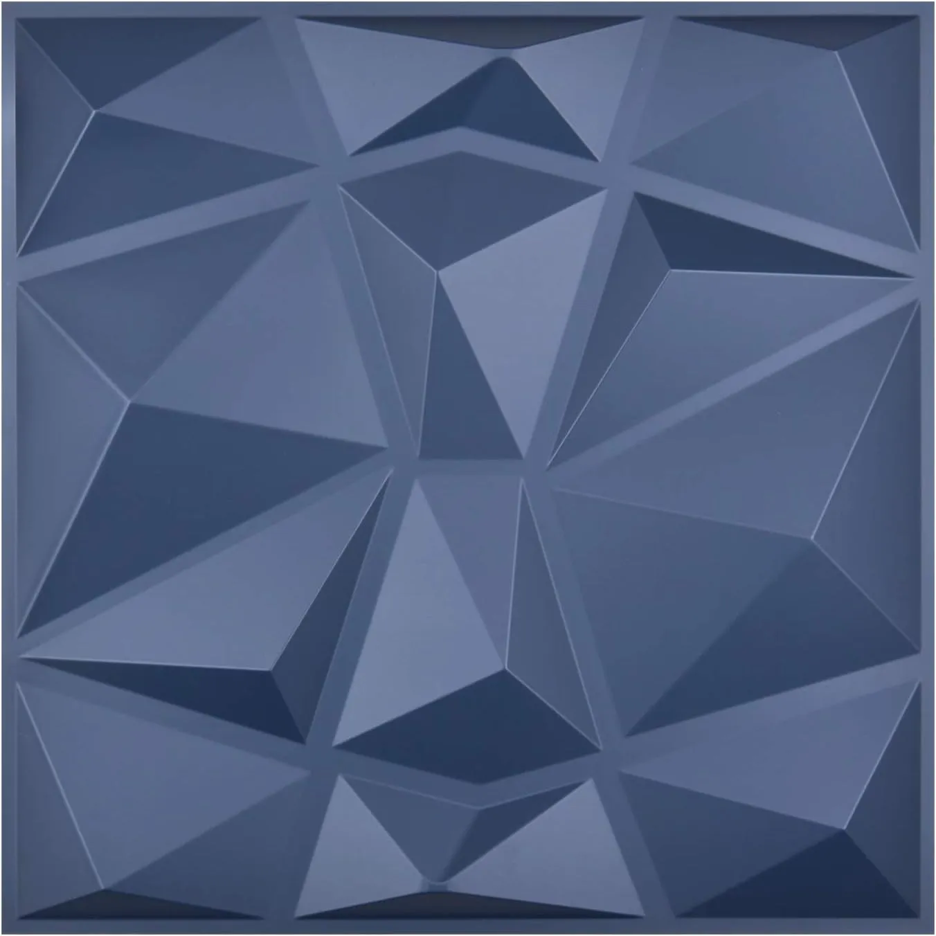 Art3d 3D Wall Panels Blue Diamond Design 12Pack Matt Blue
