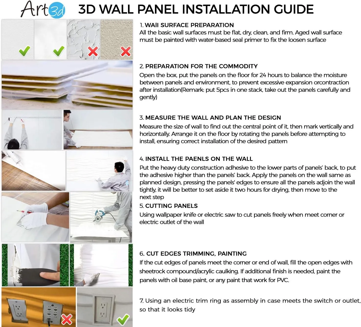 Art3d 3D Wall Panels Blue Diamond Design 12Pack Matt Blue