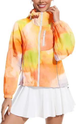 Avoogue Women's UPF 50  Sun Protection UV Jacket Full Zip Lightweight Jacket Athletic Workout Hoodie