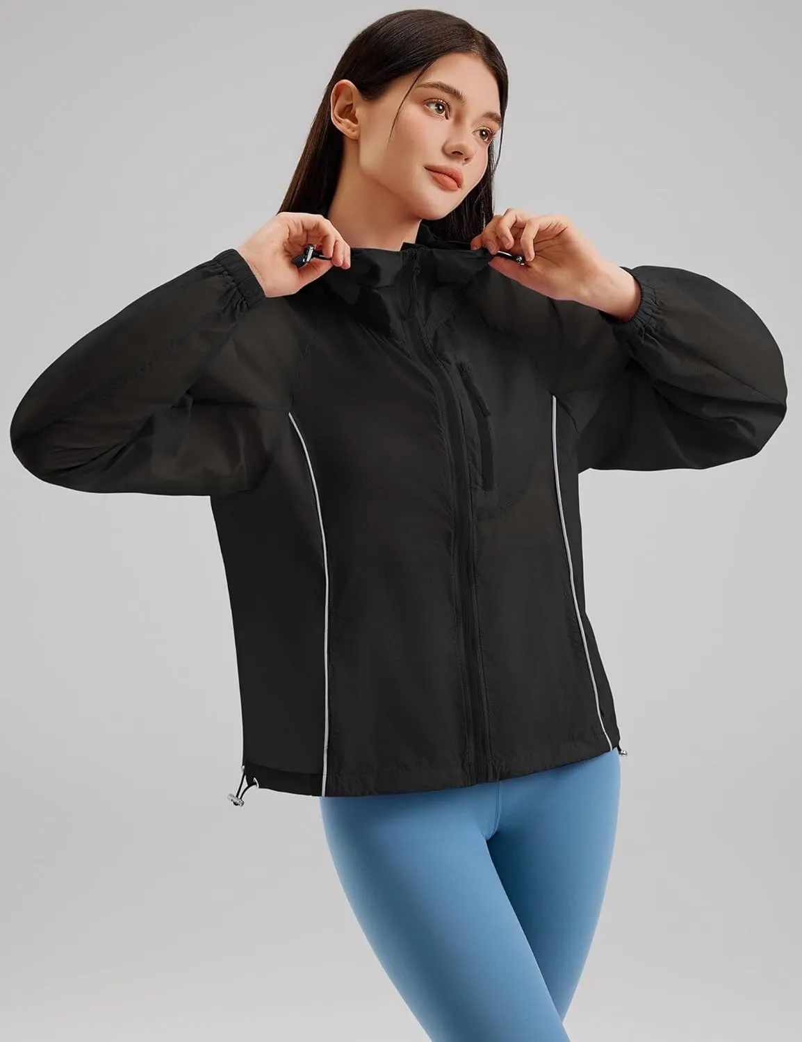 Avoogue Women's UPF 50  Sun Protection UV Jacket Full Zip Lightweight Jacket Athletic Workout Hoodie