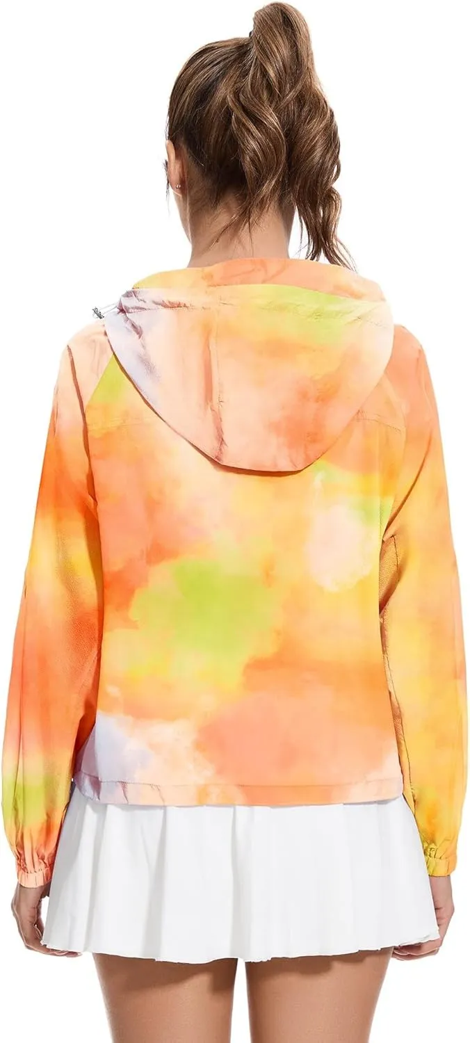 Avoogue Women's UPF 50  Sun Protection UV Jacket Full Zip Lightweight Jacket Athletic Workout Hoodie