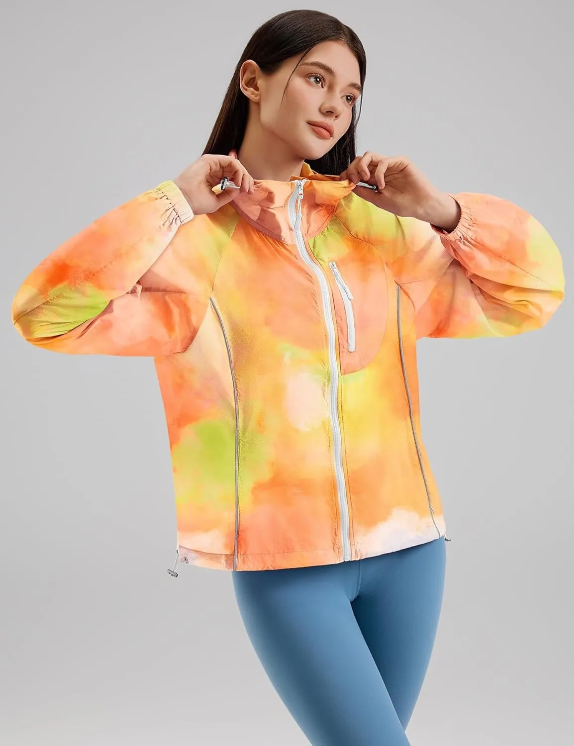 Avoogue Women's UPF 50  Sun Protection UV Jacket Full Zip Lightweight Jacket Athletic Workout Hoodie