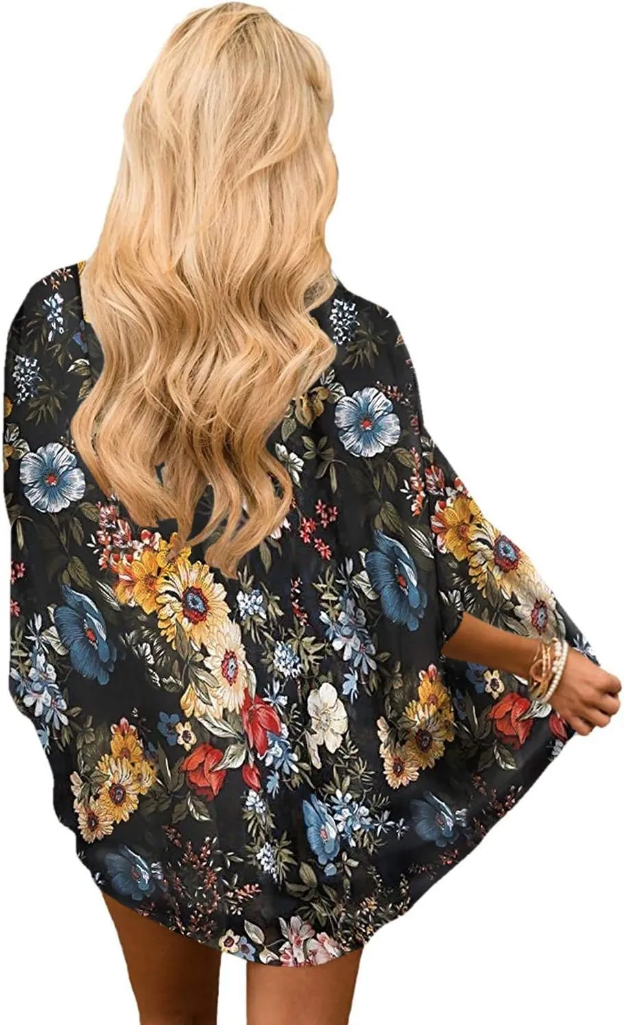 BB&KK Women's Floral Kimono Summer Short Cover Ups Tops