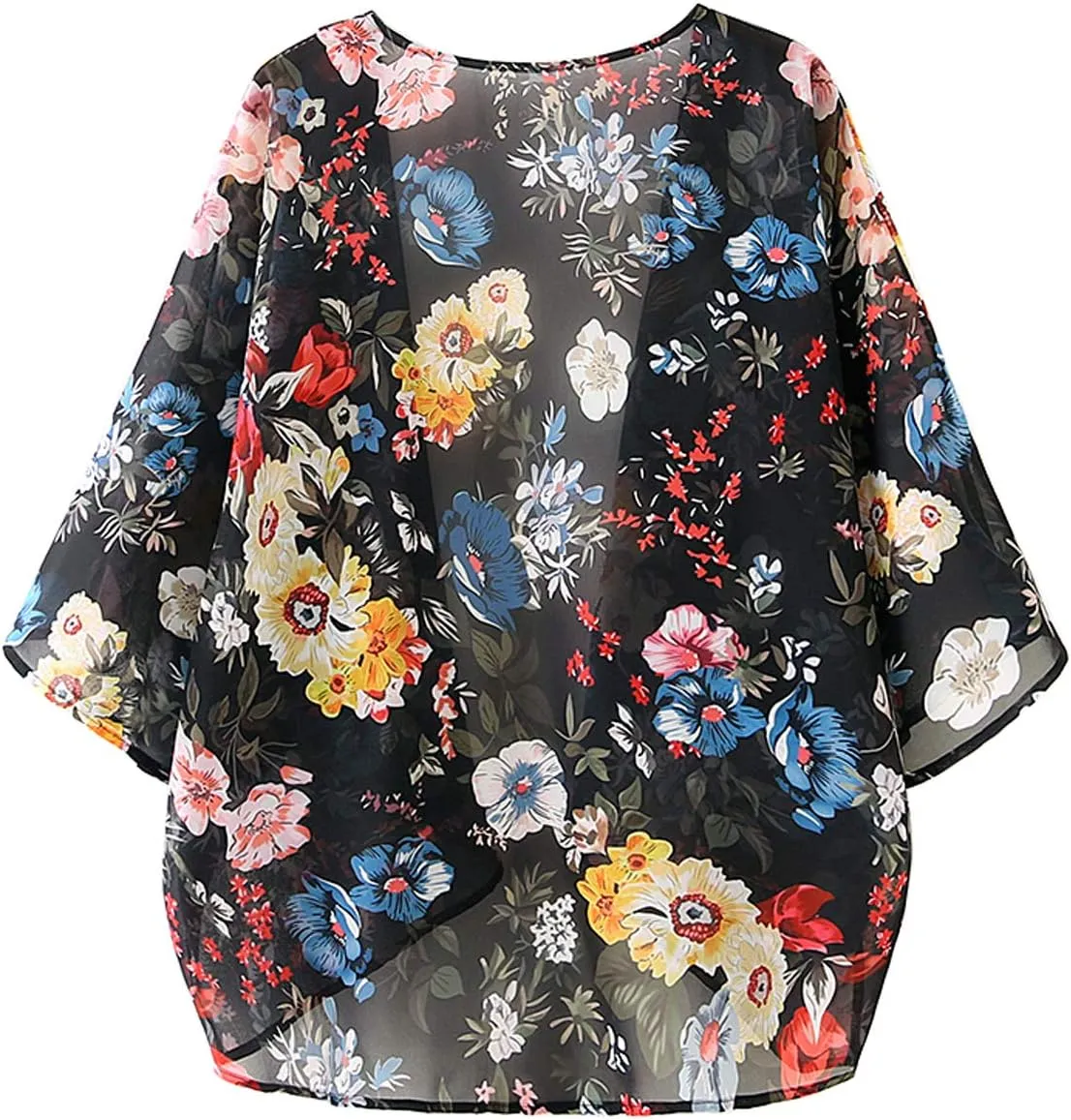 BB&KK Women's Floral Kimono Summer Short Cover Ups Tops
