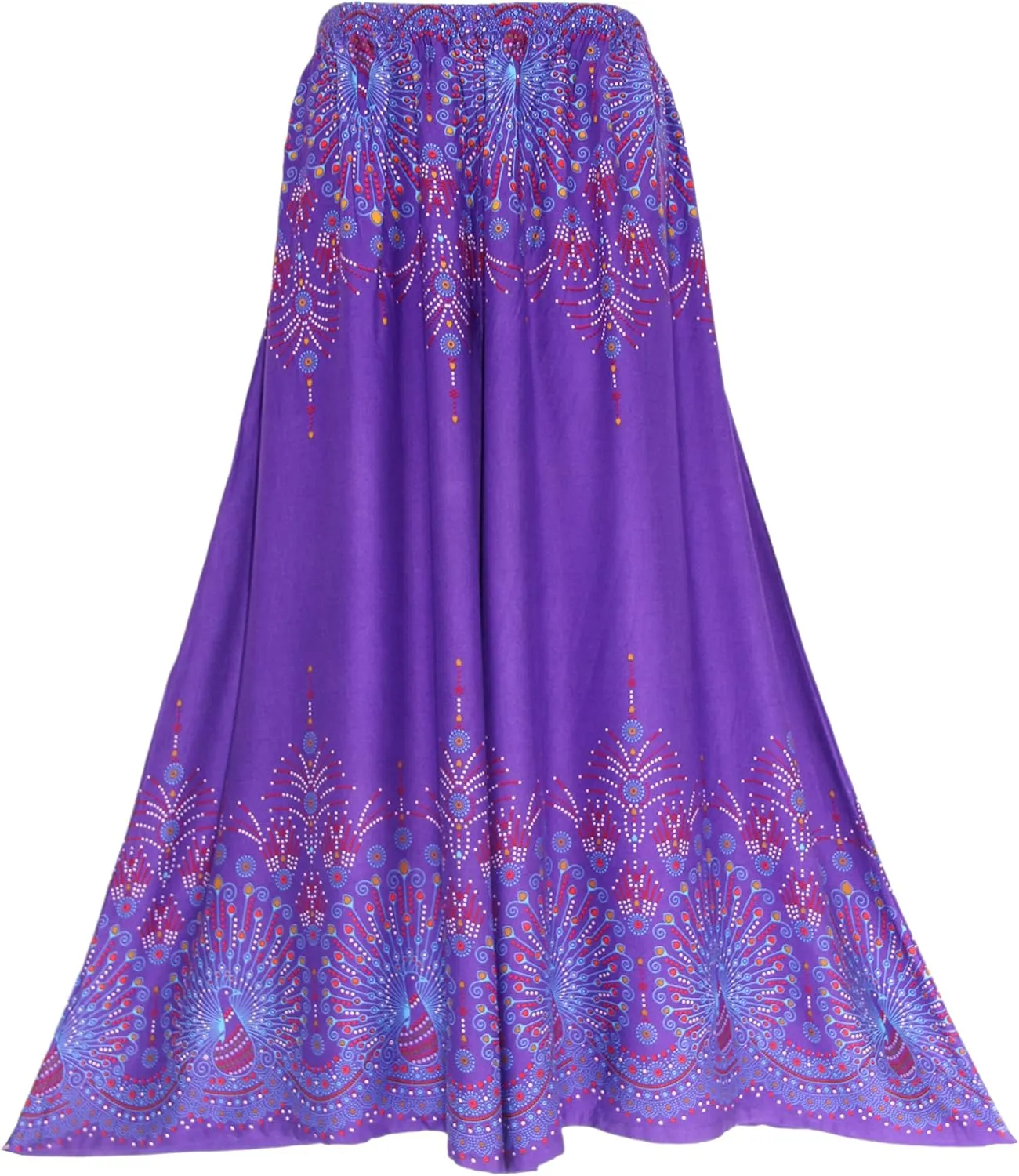 Beautybatik Women Wide Leg Palazzo Pants Plus Size Hippie Bohemian Flora Printed 1X 2X 3X