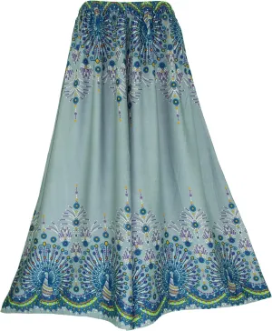 Beautybatik Women Wide Leg Palazzo Pants Plus Size Hippie Bohemian Flora Printed 1X 2X 3X