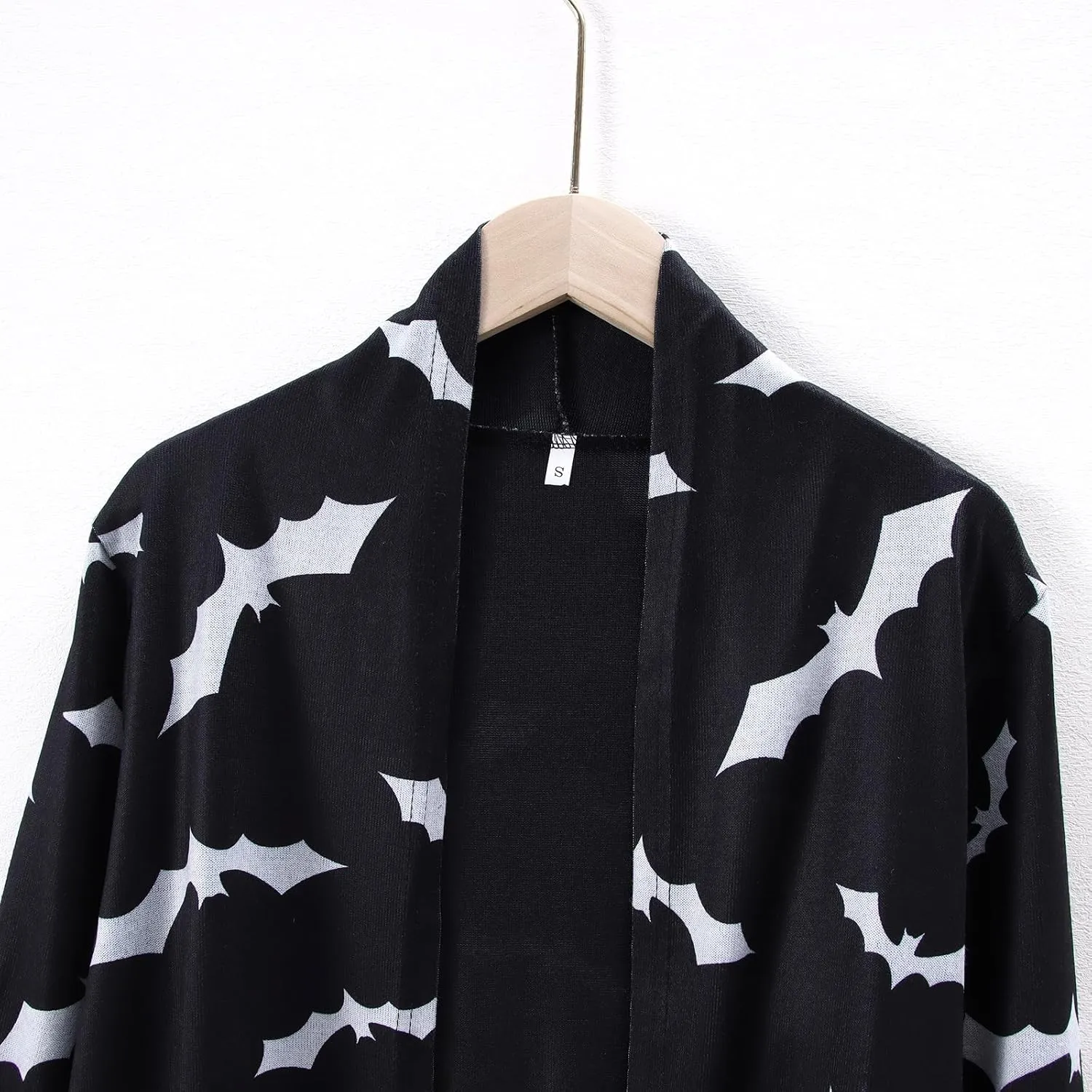 BOUTIKOME Women's Halloween Cat Pumpkin Cardigan Long Sleeve Open Front Knit Outwear Coat Plus Size Knitting Sweater Top