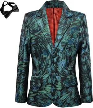 Boys Blazer Coat Slim Fit Jacket Formal Embroidery Suit Blazer for Kids Sport Coat Ring Bearer Outfit