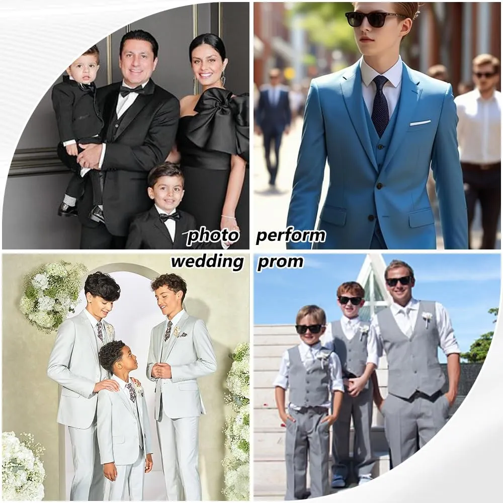 Boys Slim Fit Suits for Boy Suit Set Kids Dresswear for Formal Wedding