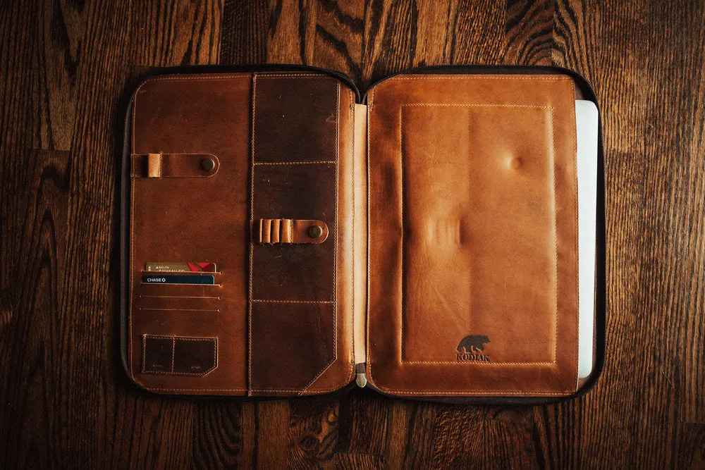 Buffalo Leather MacBook Portfolio