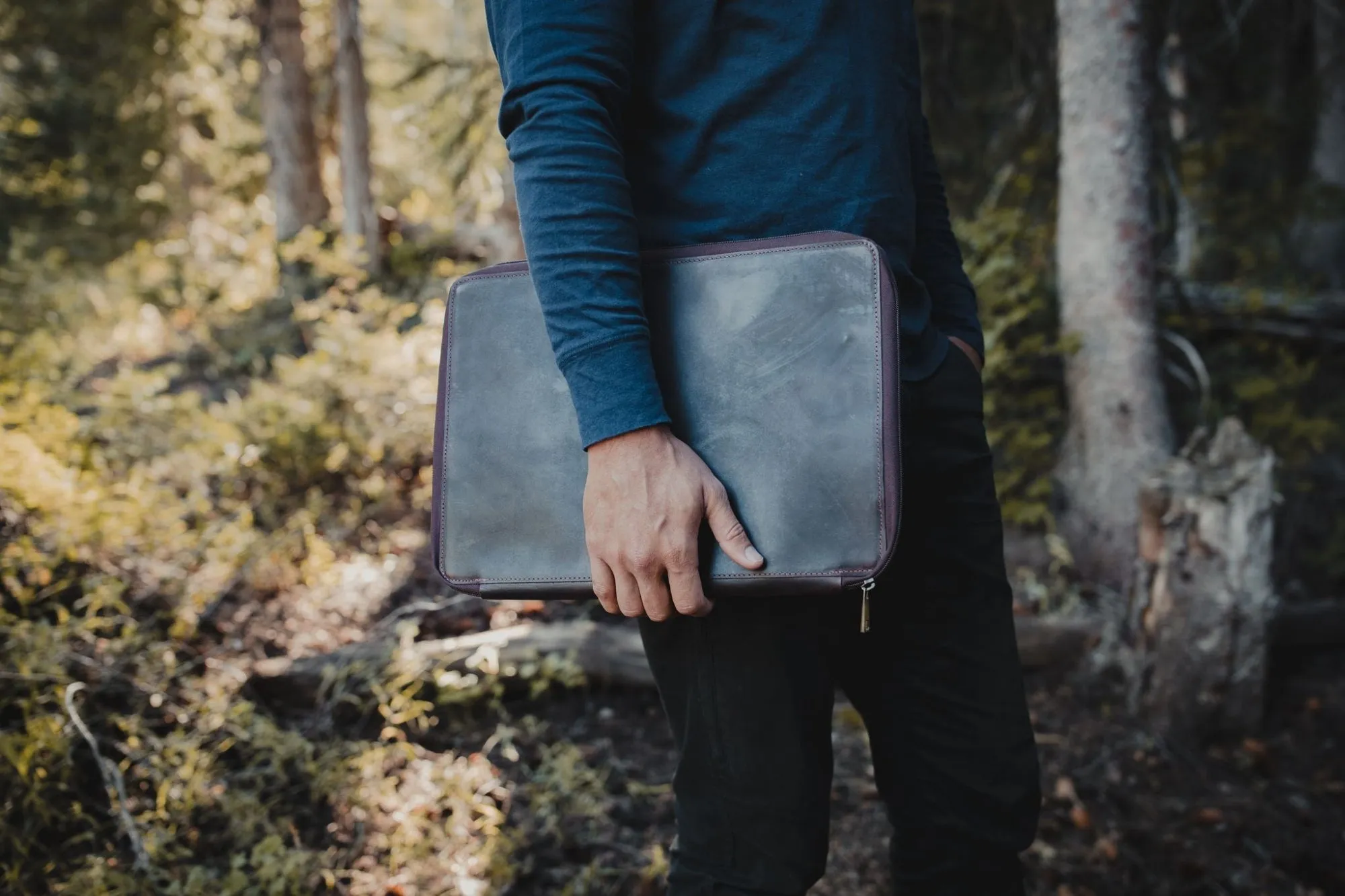 Buffalo Leather MacBook Portfolio