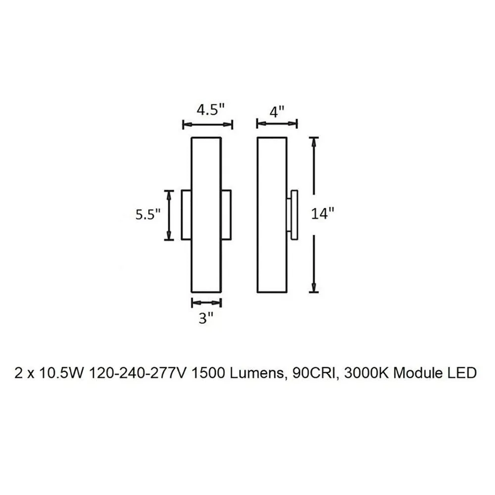 Caliber LED Outdoor Wall Light