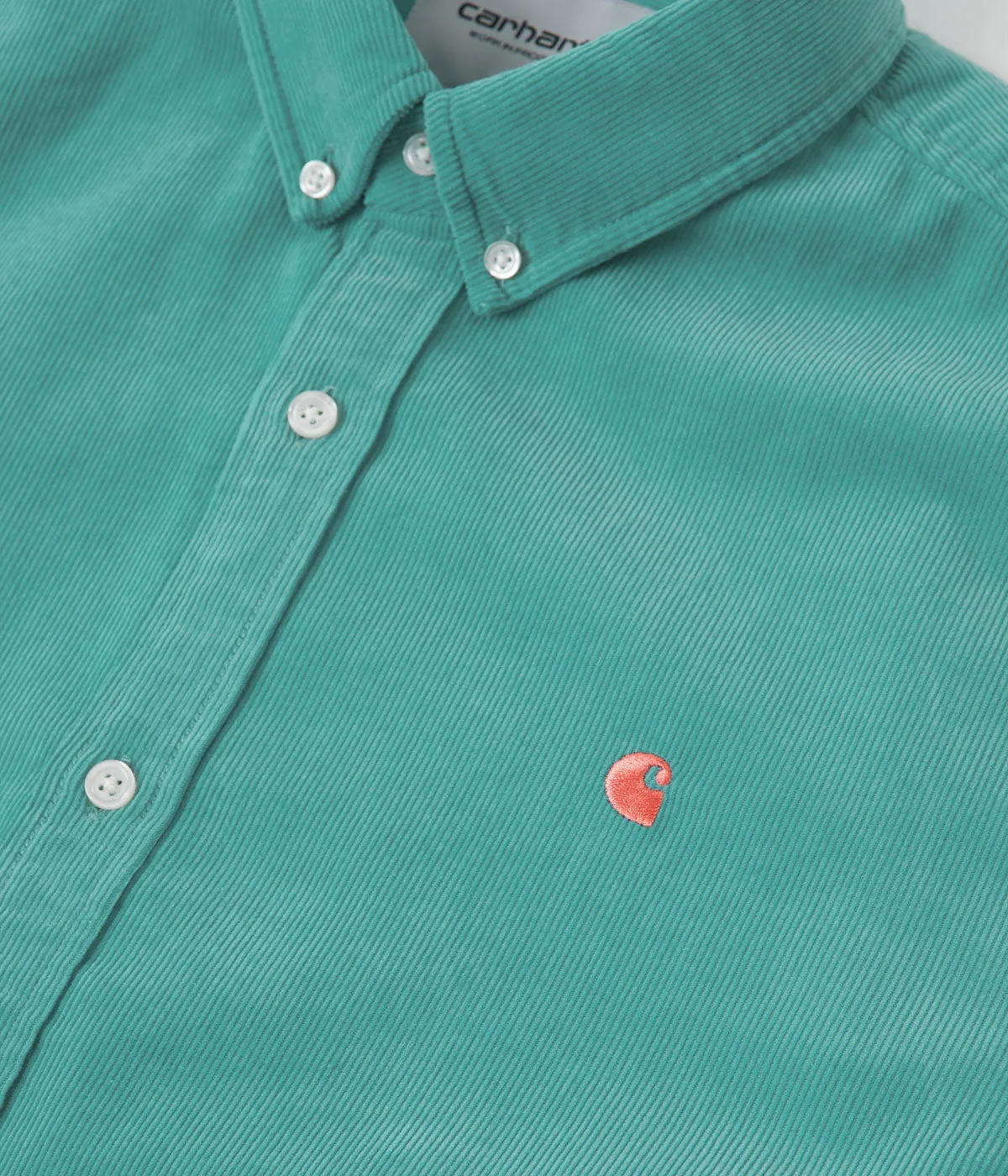 Carhartt Madison Cord Shirt - Bondi / Shrimp