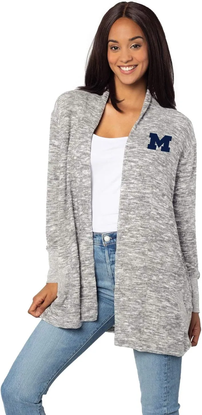 chicka-d Women's Cozy Fleece Cardigan Heather Grey