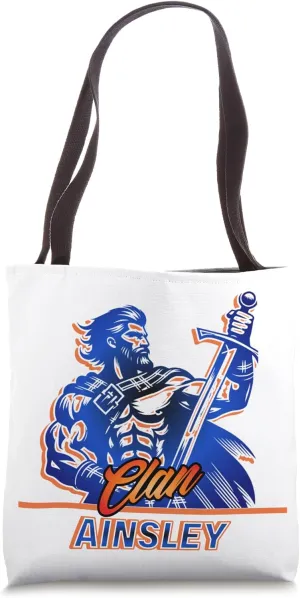 Clan Ainsley Warrior Heritage Design Tote Bag