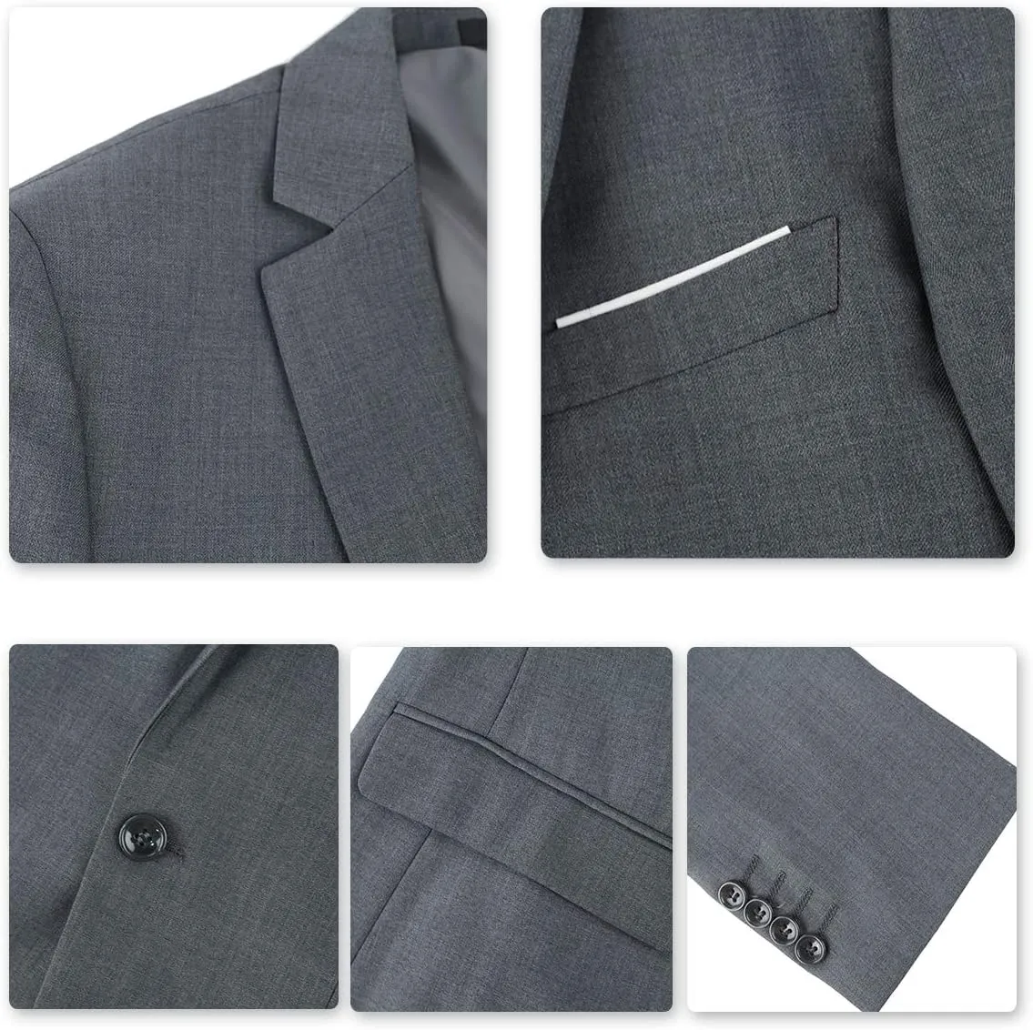 Cloudstyle Men's 2-Piece Suits Slim Fit 2 Button Dress Suit Jacket Blazer & Pants Set