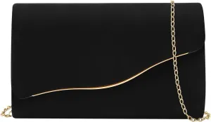 Clutch Purses for Women Evening Bag Faux Suede Formal Party Wedding Cocktail Prom