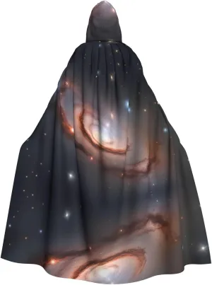 Constellation Star Clusters Galaxies Pattern aldult Cosplay Poncho Hooded Cloak for men and women Halloween Party