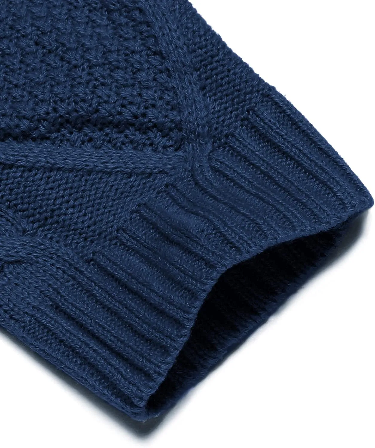 COOFANDY Mens Shawl Collar Cardigan Sweater Slim Fit Button Down Cable Knitted Sweater with Pockets