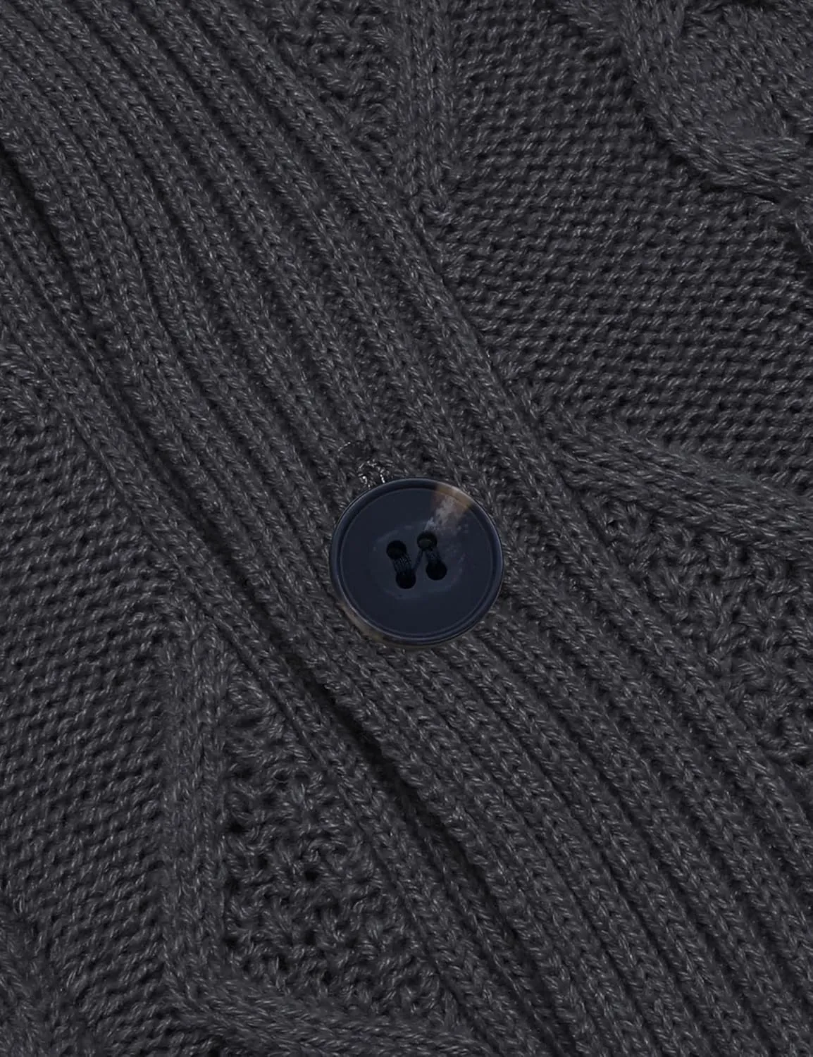 COOFANDY Mens Shawl Collar Cardigan Sweater Slim Fit Button Down Cable Knitted Sweater with Pockets