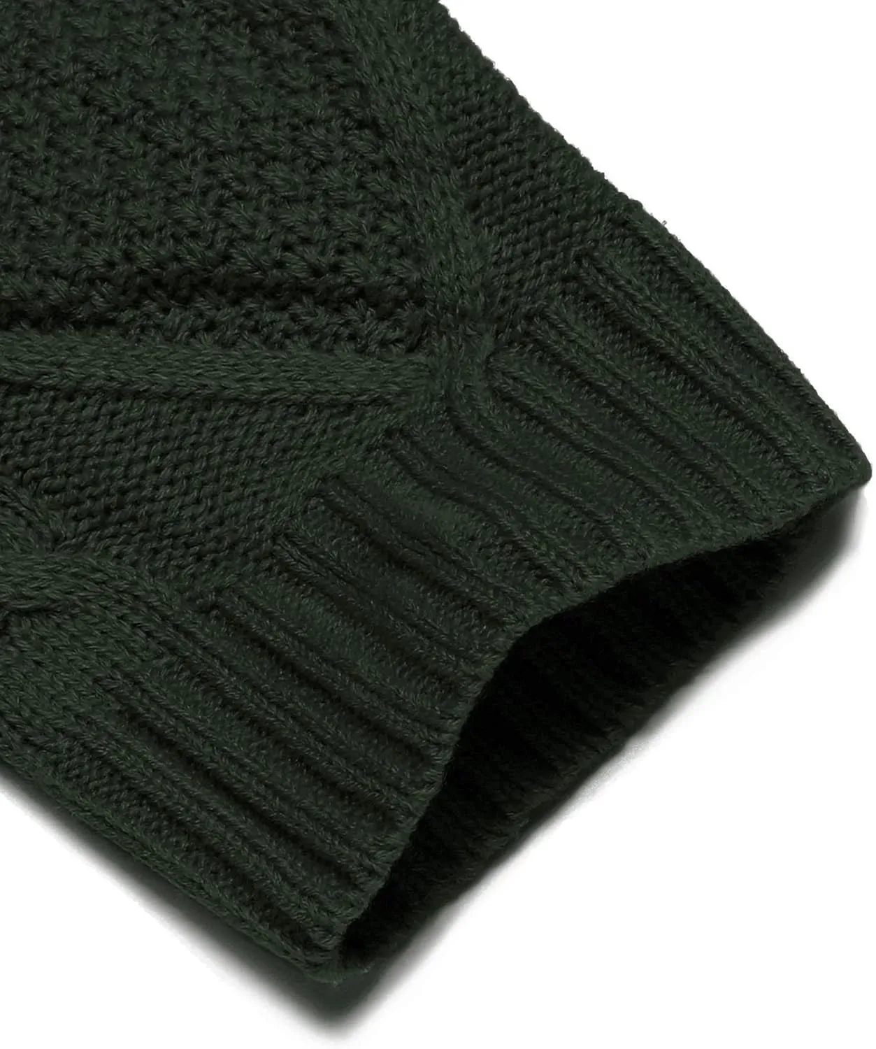 COOFANDY Mens Shawl Collar Cardigan Sweater Slim Fit Button Down Cable Knitted Sweater with Pockets