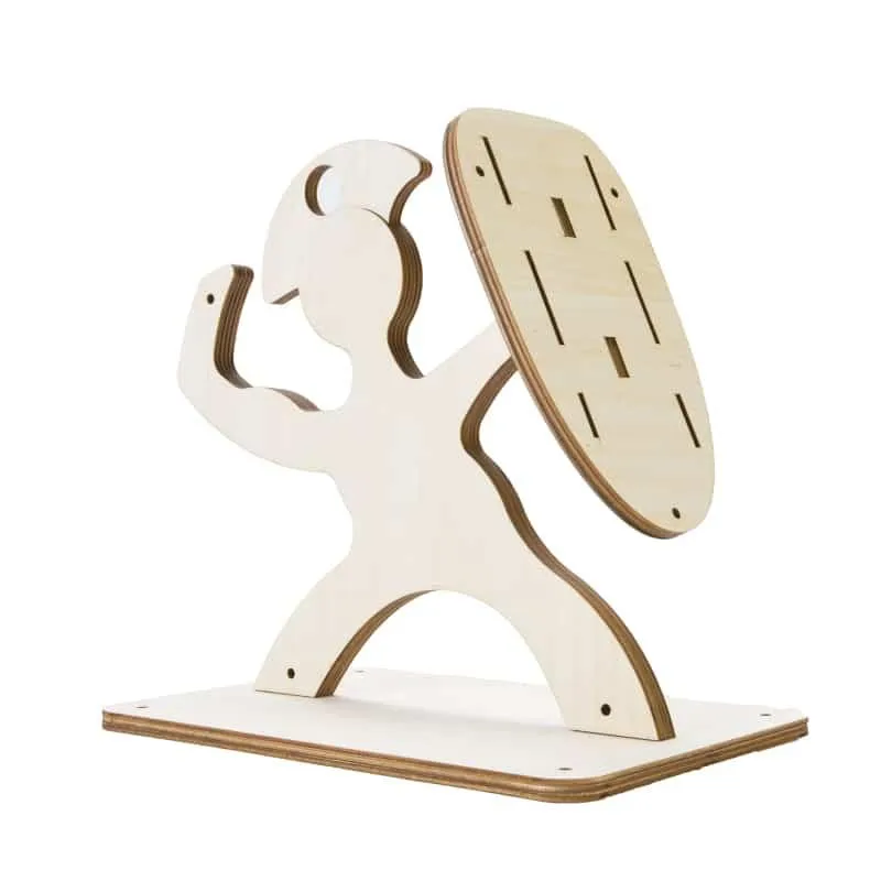Cute Spartan Shaped Universal Wood Knife Holder