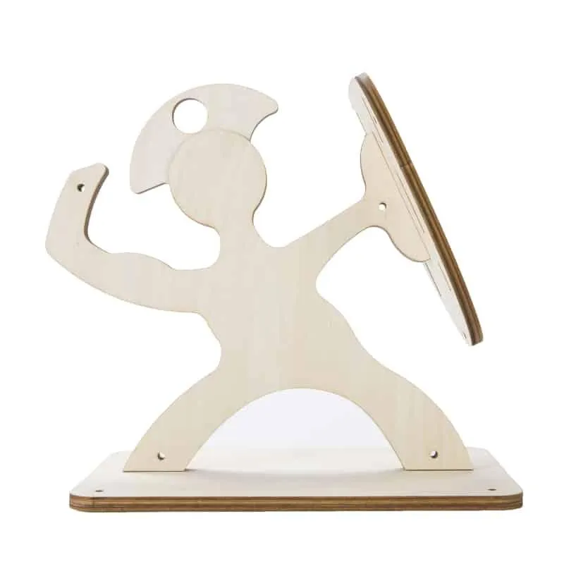 Cute Spartan Shaped Universal Wood Knife Holder
