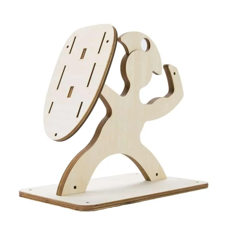 Cute Spartan Shaped Universal Wood Knife Holder