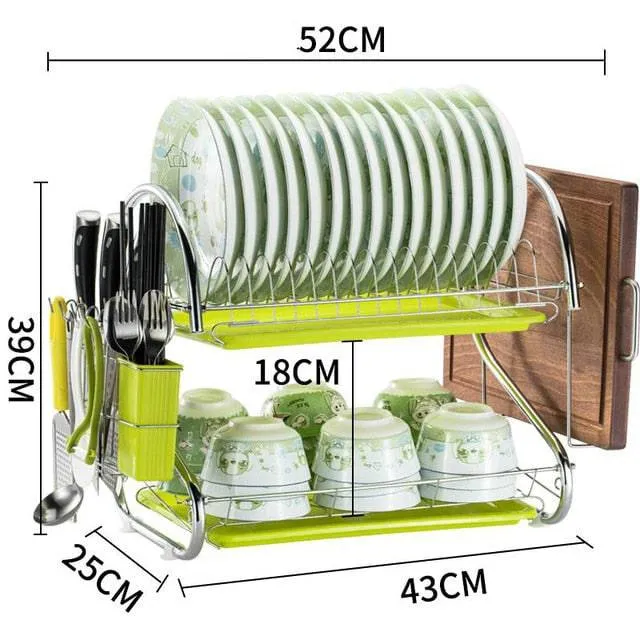 Dish Storage Rack With Organizer Kitchen Multi-function Dishwasher Rack Dish Rack Drain