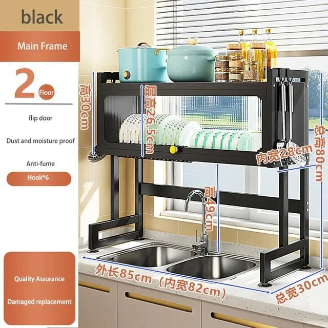 Dish Storage Rack With Organizer Kitchen Multi-function Dishwasher Rack Dish Rack Drain