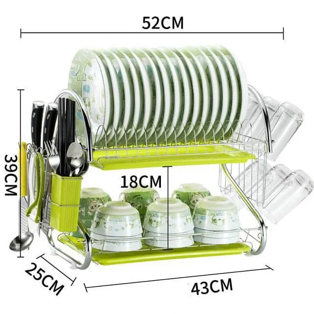 Dish Storage Rack With Organizer Kitchen Multi-function Dishwasher Rack Dish Rack Drain