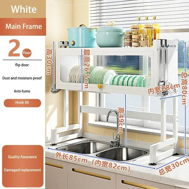 Dish Storage Rack With Organizer Kitchen Multi-function Dishwasher Rack Dish Rack Drain