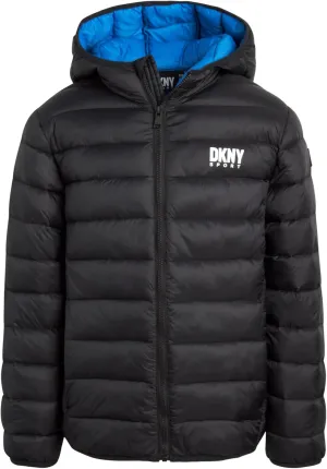 DKNY Boys Jacket  Midweight Insulated Quilted Outerwear Parka Puffer Coat  Water Resistant Boys Winter Hooded Jacket (8-20)