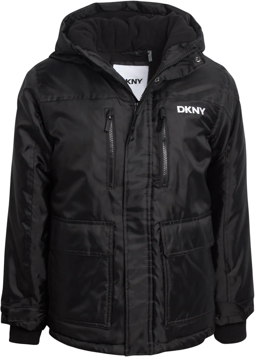 DKNY Boys' Winter Coat - Insulated Heavyweight Parka Weather Resistant Polar Fleece Lined Down Jackets for Boys (Sizes: 8-20)